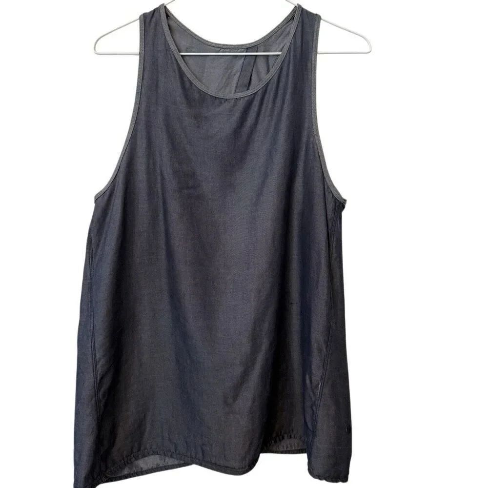 NWT Lululemon Athletica All Tied Up Tencel Open Back Deep Blue Tank Top Size 6